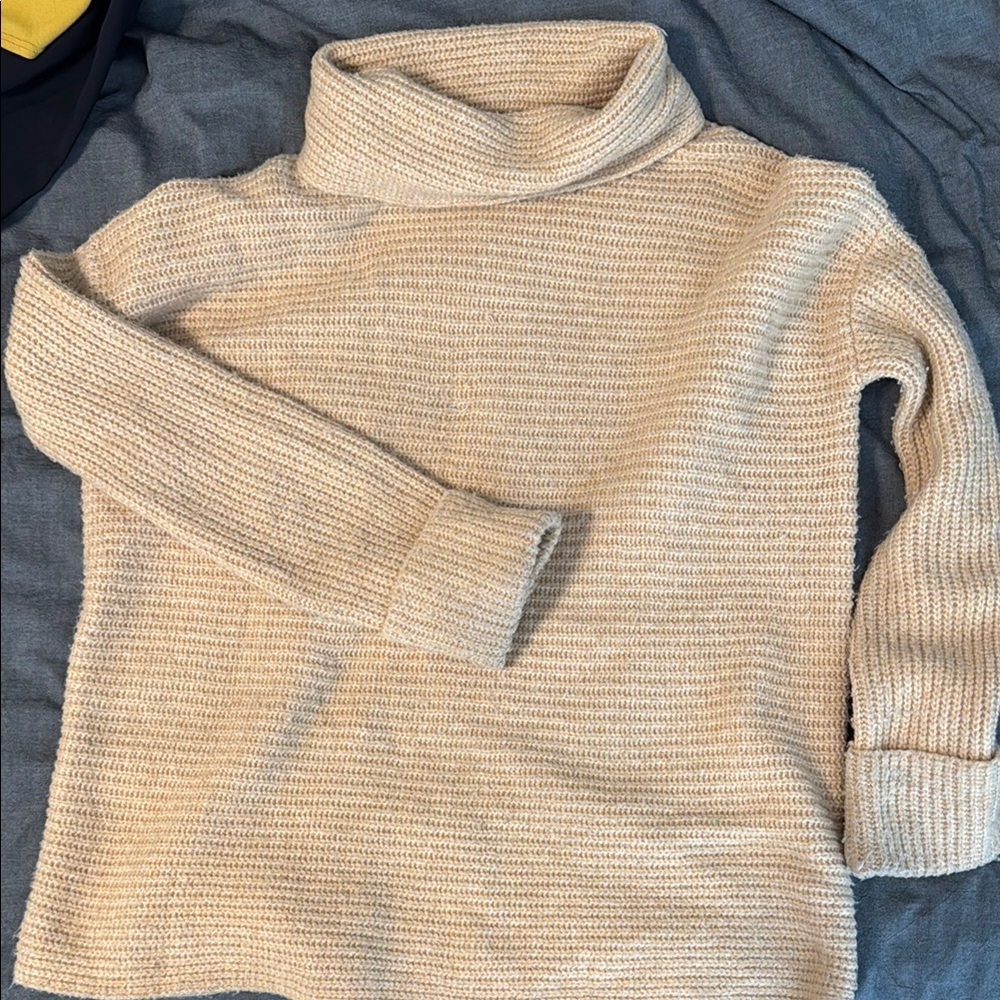 Pilcro Beige Cowl Neck Sweater